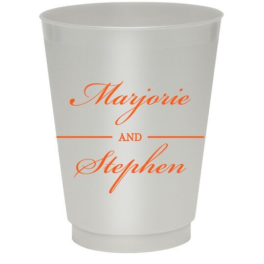 Duo Name Colored Shatterproof Cups